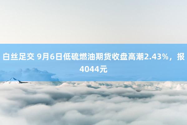 白丝足交 9月6日低硫燃油期货收盘高潮2.43%，报4044元