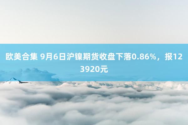 欧美合集 9月6日沪镍期货收盘下落0.86%，报123920元