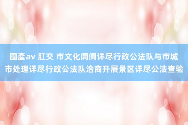 國產av 肛交 市文化阛阓详尽行政公法队与市城市处理详尽行政公法队洽商开展景区详尽公法查验