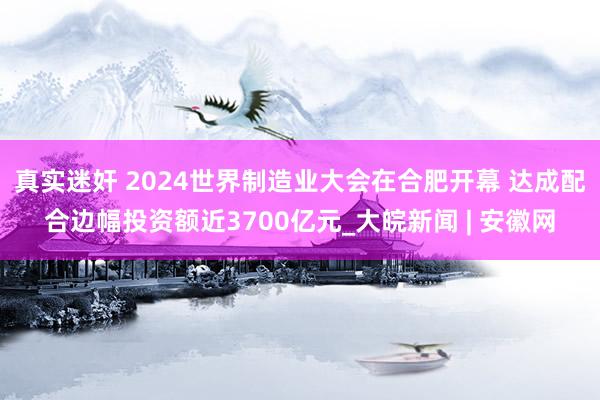 真实迷奸 2024世界制造业大会在合肥开幕 达成配合边幅投资额近3700亿元_大皖新闻 | 安徽网