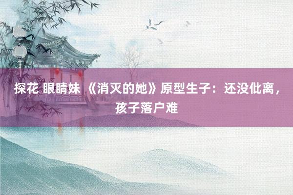 探花 眼睛妹 《消灭的她》原型生子：还没仳离，孩子落户难