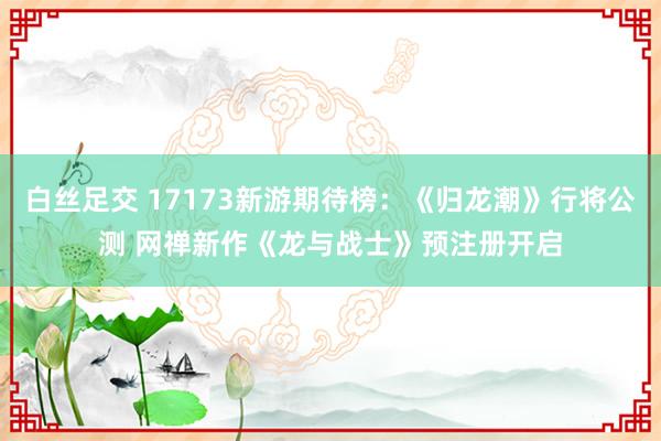 白丝足交 17173新游期待榜：《归龙潮》行将公测 网禅新作《龙与战士》预注册开启