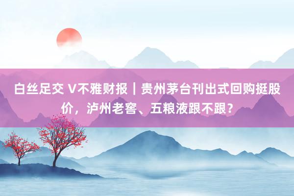 白丝足交 V不雅财报｜贵州茅台刊出式回购挺股价，泸州老窖、五粮液跟不跟？