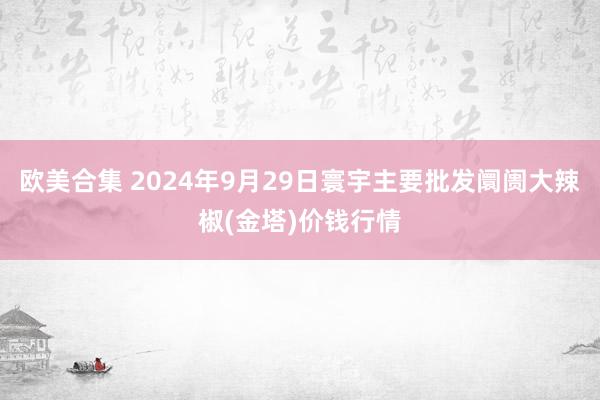 欧美合集 2024年9月29日寰宇主要批发阛阓大辣椒(金塔)价钱行情