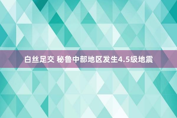 白丝足交 秘鲁中部地区发生4.5级地震