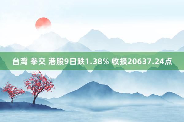 台灣 拳交 港股9日跌1.38% 收报20637.24点