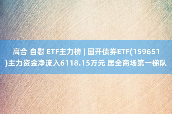 高合 自慰 ETF主力榜 | 国开债券ETF(159651)主力资金净流入6118.15万元 居全商场第一梯队