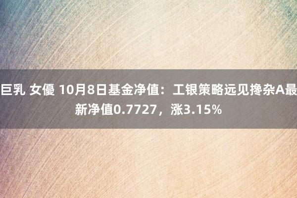 巨乳 女優 10月8日基金净值：工银策略远见搀杂A最新净值0.7727，涨3.15%