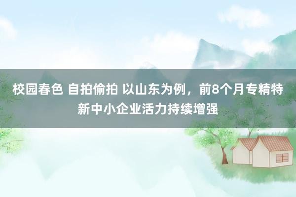 校园春色 自拍偷拍 以山东为例，前8个月专精特新中小企业活力持续增强