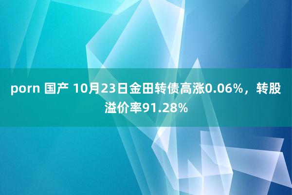 porn 国产 10月23日金田转债高涨0.06%，转股溢价率91.28%