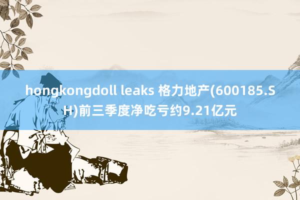 hongkongdoll leaks 格力地产(600185.SH)前三季度净吃亏约9.21亿元