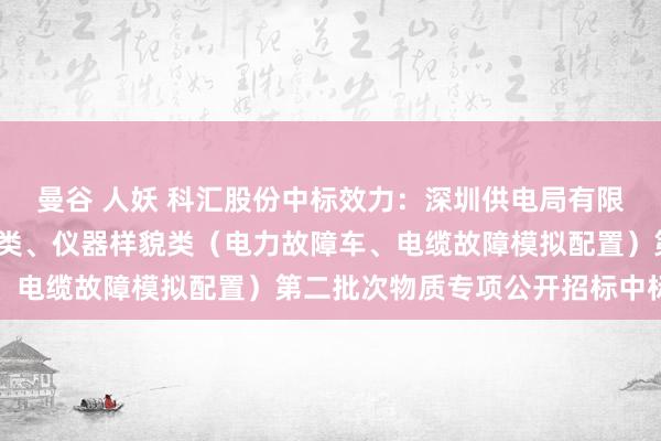 曼谷 人妖 科汇股份中标效力：深圳供电局有限公司2024年机械配置类、仪器样貌类（电力故障车、电缆故障模拟配置）第二批次物质专项公开招标中标公示