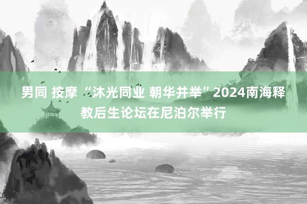 男同 按摩 “沐光同业 朝华并举”2024南海释教后生论坛在尼泊尔举行