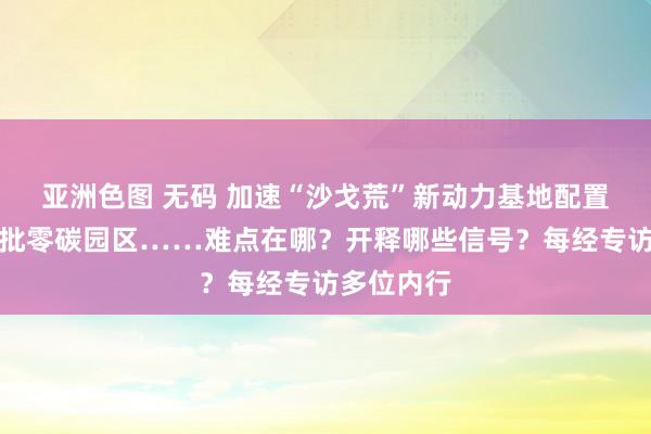 亚洲色图 无码 加速“沙戈荒”新动力基地配置、建立一批零碳园区……难点在哪？开释哪些信号？每经专访多位内行