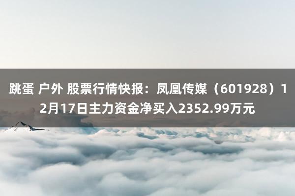 跳蛋 户外 股票行情快报：凤凰传媒（601928）12月17日主力资金净买入2352.99万元