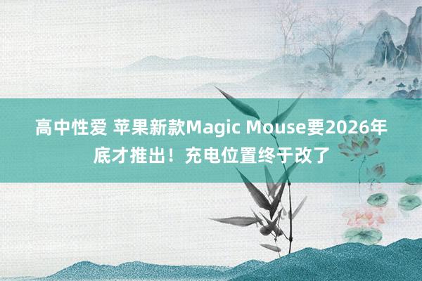 高中性爱 苹果新款Magic Mouse要2026年底才推出！充电位置终于改了