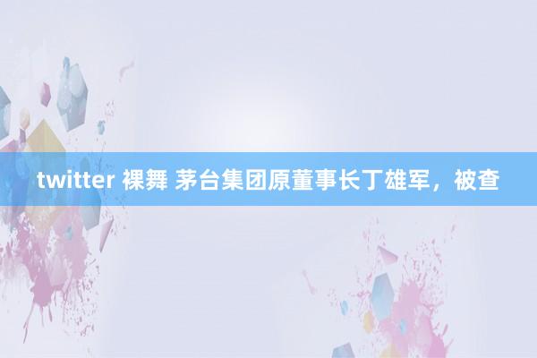 twitter 裸舞 茅台集团原董事长丁雄军，被查