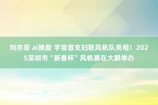 刘亦菲 ai换脸 宇宙首支妇联风帆队亮相！2025深圳市“新春杯”风帆赛在大鹏举办