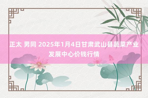 正太 男同 2025年1月4日甘肃武山县蔬菜产业发展中心价钱行情