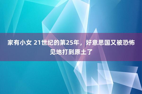 家有小女 21世纪的第25年，好意思国又被恐怖见地打到原土了