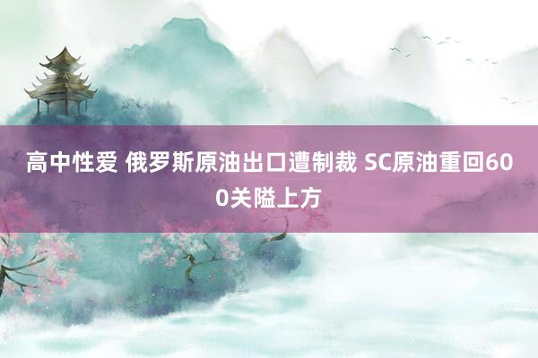 高中性爱 俄罗斯原油出口遭制裁 SC原油重回600关隘上方